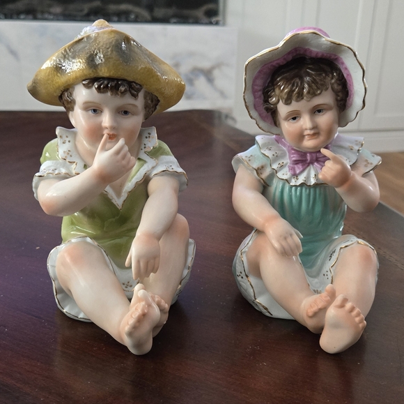 Vintage Piano Babies (Boy & Girl Figurines)